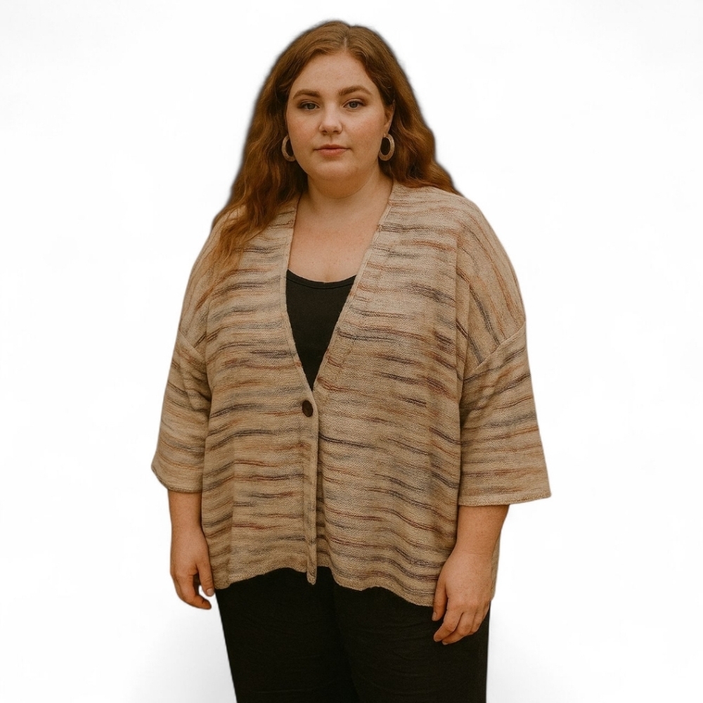 J.Jill Pure Jill ¾ Sleeve Preppy Office Oversized Cardigan NWT - Women's